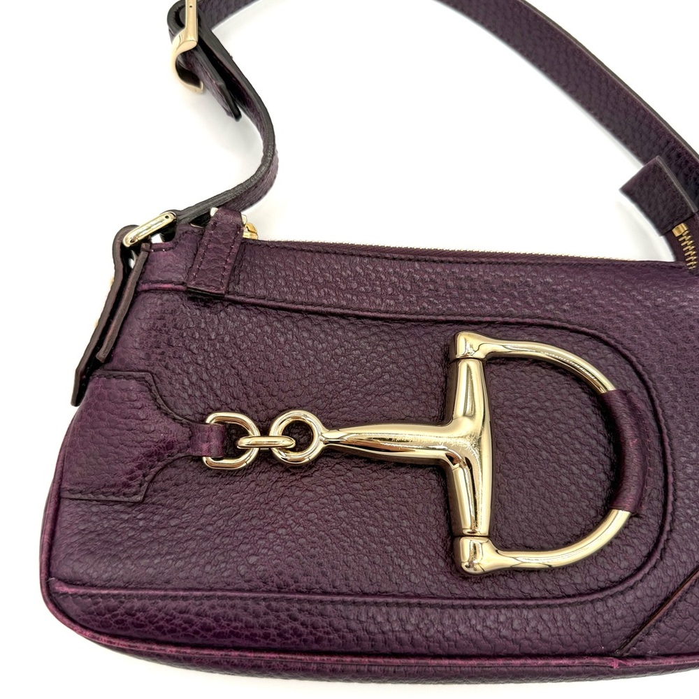 Gucci Purple Hasler Horsebit Shoulder Bag - Picture 2 of 11